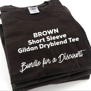 👕Brown Gildan Dryblend Tee